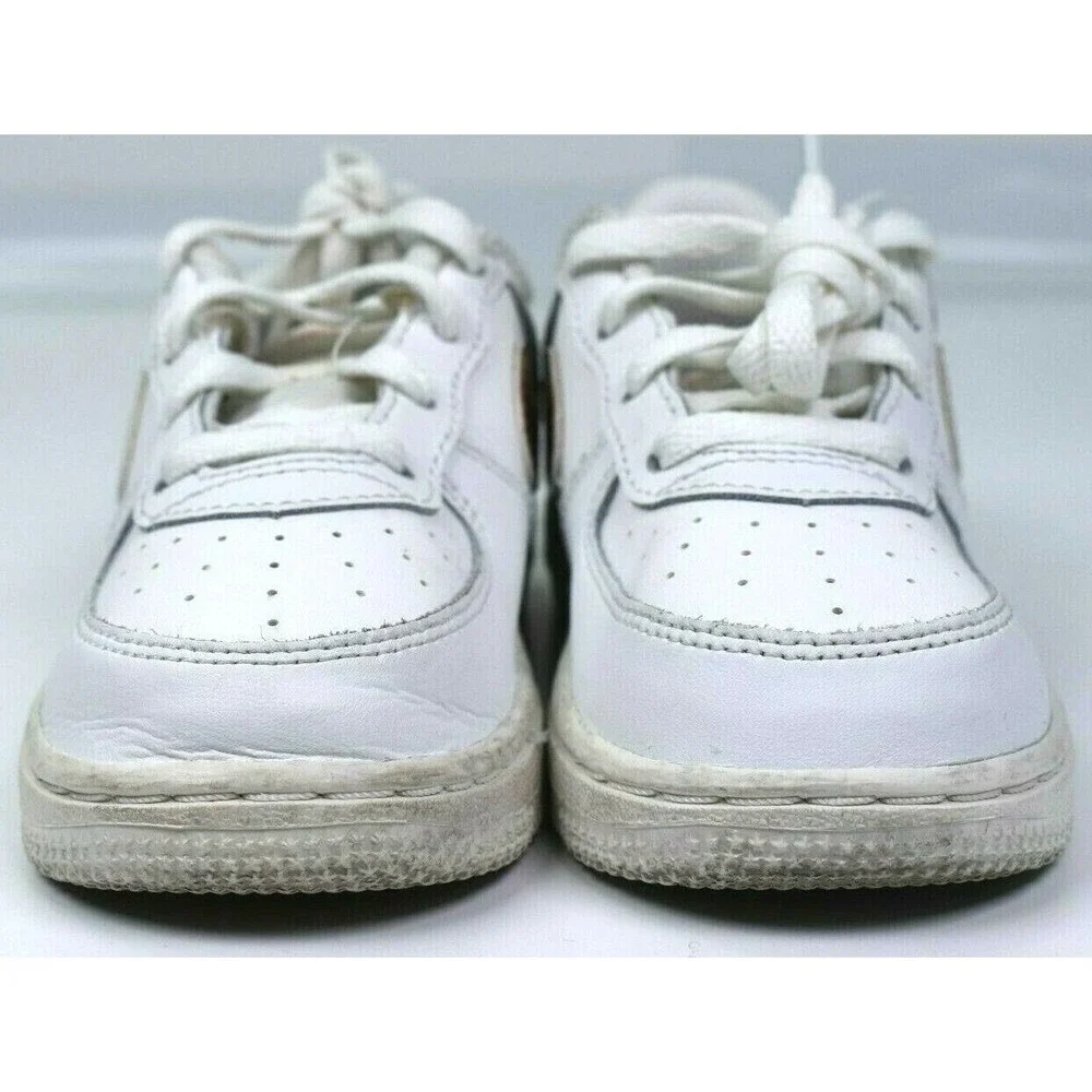 Nike Air Force 1 (TD) White and Bronze Toddler Shoes Size 8c